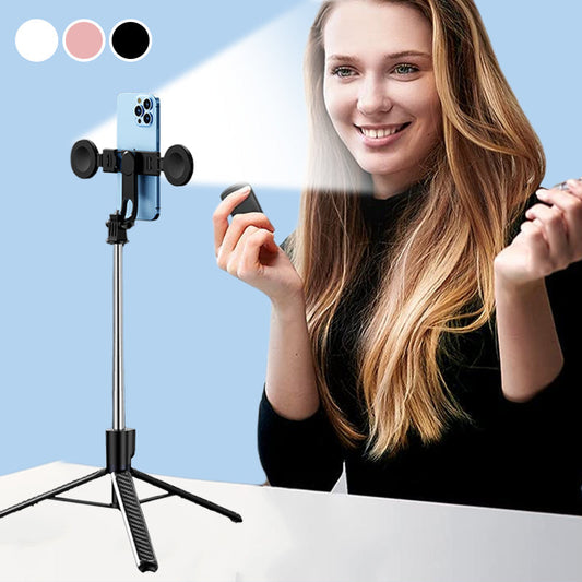 Bluetooth Selfie Stick Tripod with LED Fill Light