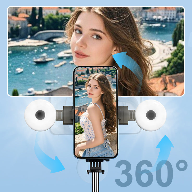 Bluetooth Selfie Stick Tripod with LED Fill Light