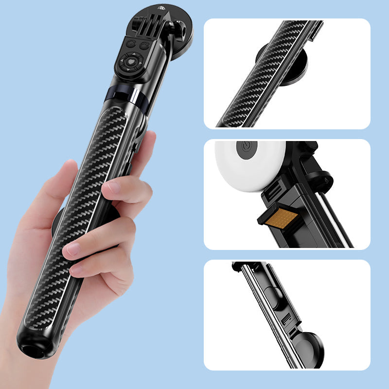 Bluetooth Selfie Stick Tripod with LED Fill Light